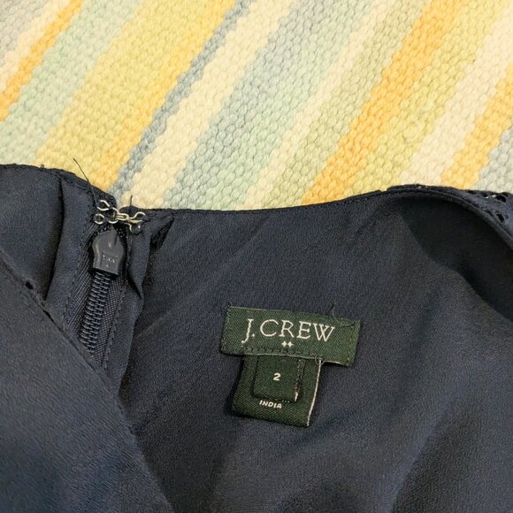 ⭐ J. Crew Navy Lace Dress Size 2 - Picture 12 of 14